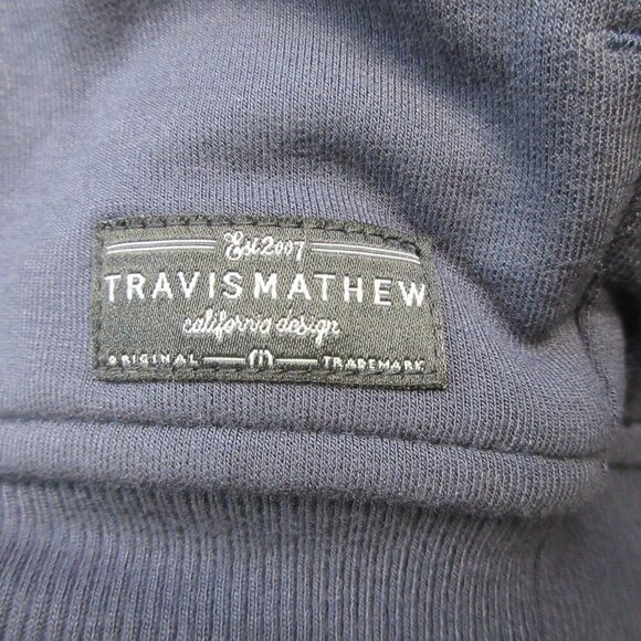 Travis Mathew Newport 1/4 Zip Fleece Men Sweatshirt XL Blue Performance Golf 564 - Picture 3 of 15